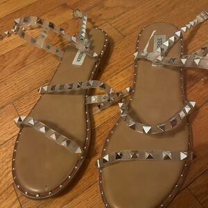 Steve Madden Brown Sandals with Silver Studs